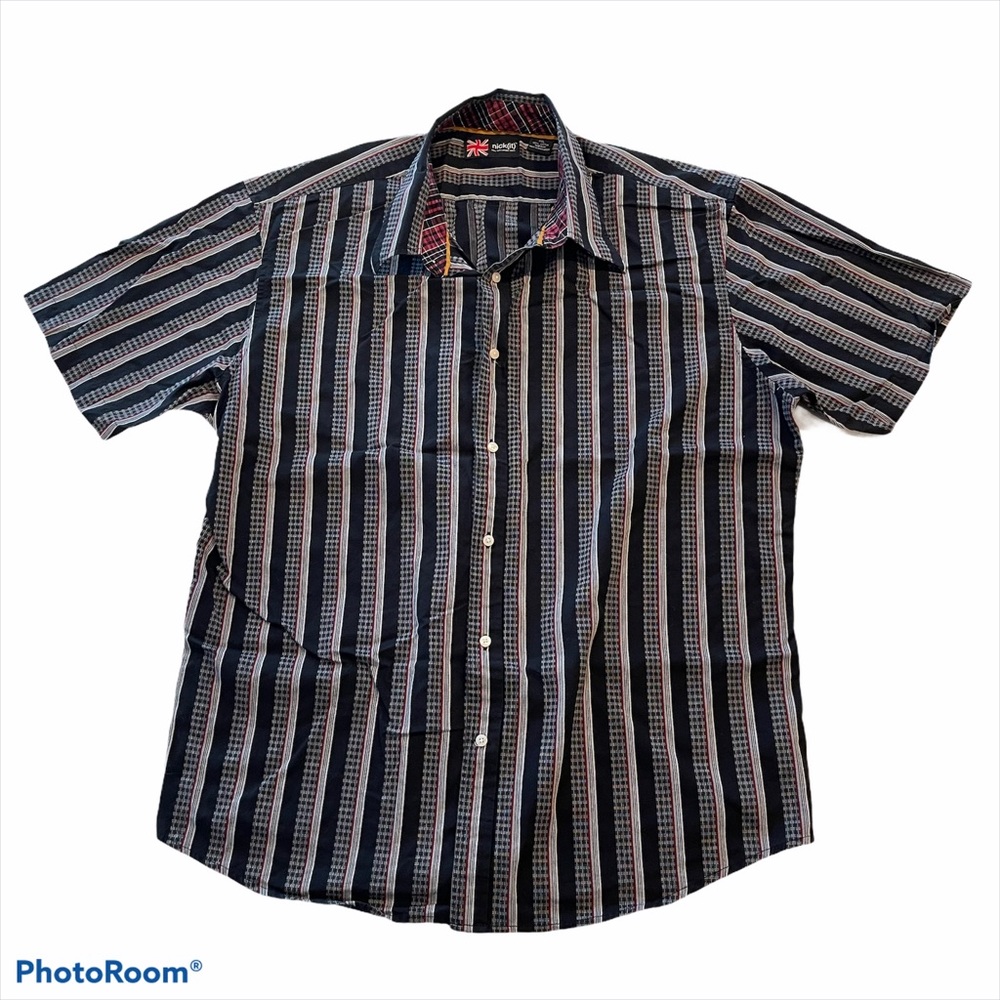 Nick(it) Striped Design Shirt 100% Cotton Size 2XL